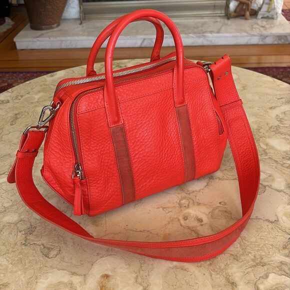 Mackage DEVA Leather & Suede Satchel Shoulder Bag - Picture 4 of 15